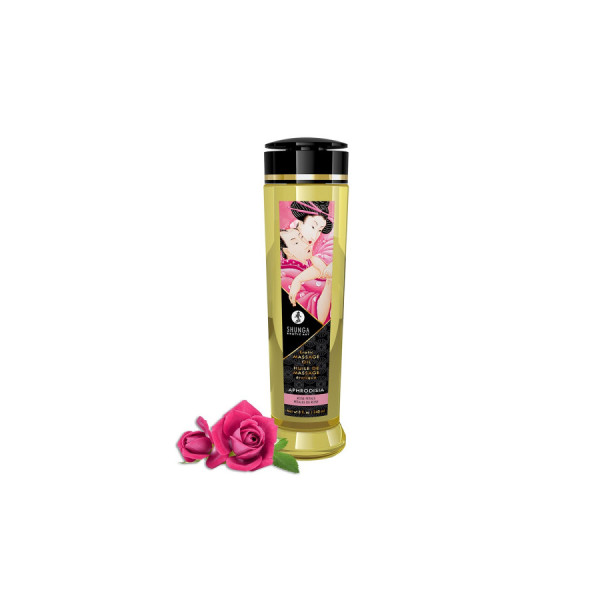 Huile de massage aphrodisiaque à la rose 240ml 